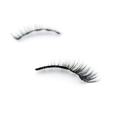 China Natural Soft Eyelash 20mm Long Natural Magnetic 3d Lashes Magnetic Faux Mink Hair Eyelashes With Eyeliner Custom Made for sale