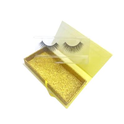 China Natural Makeup 18mm Hand Made Soft Synthetic Hair 3d Private Label Eyelash False Eyelashes for sale