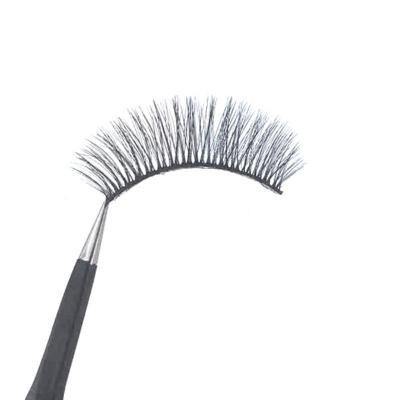 China Cotton Black Wholesale Natural Soft Synthetic Hair 13mm Strip Eyelashes Natural Soft 3d Eyelash Seller for sale