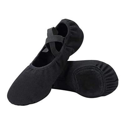 China Women Soft Ballet Shoes Stretch Sole Canvas Split Ballet Dance Shoes For Girls for sale