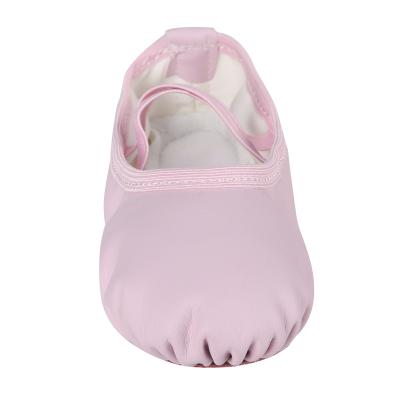 China Cotton Fabric PU Toddler Leather Ballet Shoes Big Kid Dance Shoes Small Ballet Slippers For Women for sale