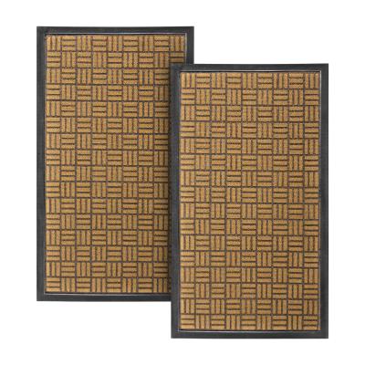 China Polypropylene Door Mat Anti Slip Decorative Front Door Washable Floor Mats With PVC Backing for sale