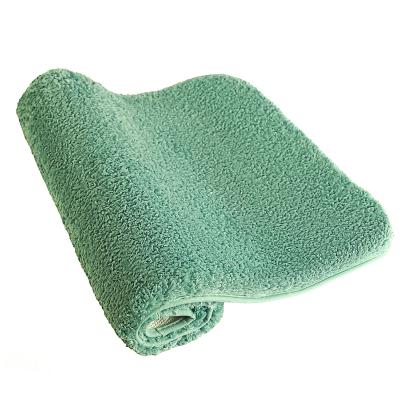 China Washable Soft Fluffy Microfiber Bathroom Mat Fast Drying Washable Non-Slip Bath Covers for sale