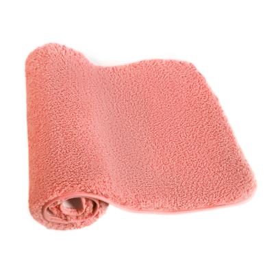 China Bathroom Washable Fluffy Microfiber Washable Comfortable Blankets Black Non Slip Bath Mats for sale