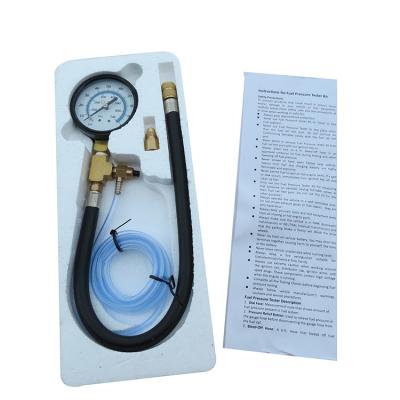 China 12V Gasoline Vehicles Fuel Injection Pressure Tester Gauge Kit Fuel Pump Pressure Tester for sale