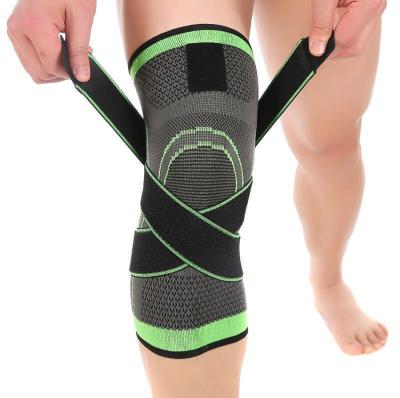 China Customized Sports Adjustable Elasticity 3d Knee Brace Pain Relief Compression Brace Breathable Weave Support for sale