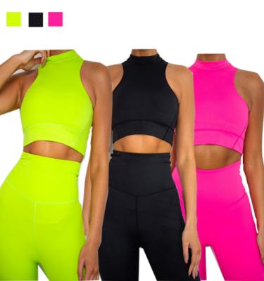 China Wholesale Custom 2 Piece Sweat-Wicking Women's Activewear Logo Workout With Zipper Sets Fitness Wear Gym Sets for sale