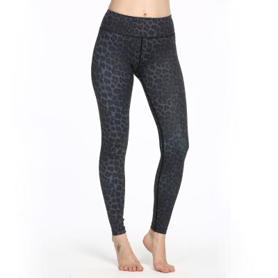 China Breathable Women Stretch High Waist Leopard Yoga Pants With Running Tummy Control Workout Yoga Leggings for sale