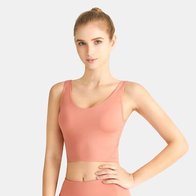 China New Sports Bra Ladies Workout Bra Breathable Stretch Yoga Bra Wholesale Four Way Fitness Shockproof Running Vest One Strap Sports Bra for sale