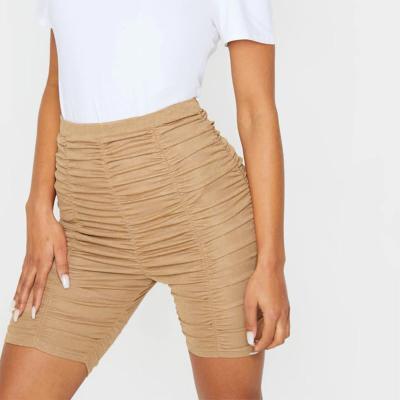 China Wholesale custom made new style short pants workable for women comfortable solid pleated stacked five point pants women for sale