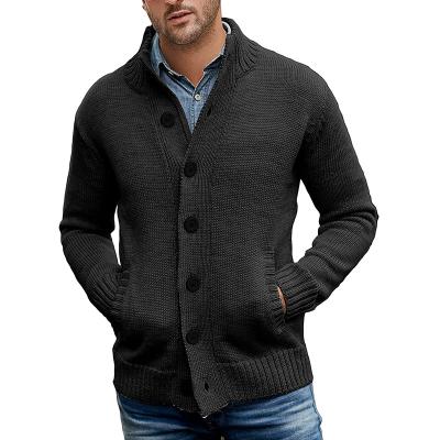 China Breathable 2021 Customized Logo Brand Plus Size Mens Sweaters Knitwear Solid Sleeve Cardigan Sweater Men Long for sale