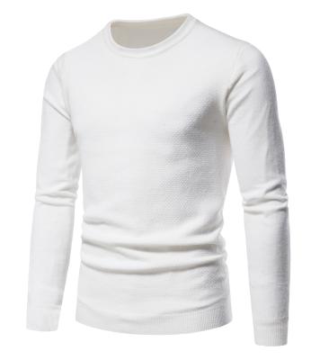 China New autumn and winter sweater solid color men's designer breathable crew neck sweater plus size men's sweaters for sale