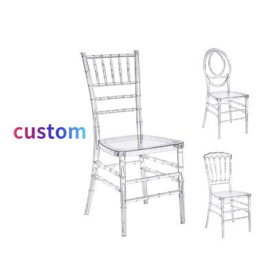 China Eco-friendly Custom Luxury Banquet Dining Ghost Plastic Clear Transparent Wedding Acrylic Cafe Chairs for sale