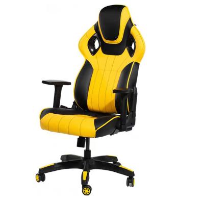 China 2020 Modes Cool Yellow PC Leather Adjustable Seat Racing Computer Chair Racing Set (Height) for sale