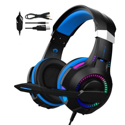 Κίνα RGB καλωδιωμένο ακύρωση θορύβου PC gaming headset μήκος καλωδίου 2,2m για gamers προς πώληση