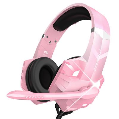 China G9000 Max PS4 Gamer Gaming Wired Earphones Pink Stereo VR Headsets With Mic OEM for sale