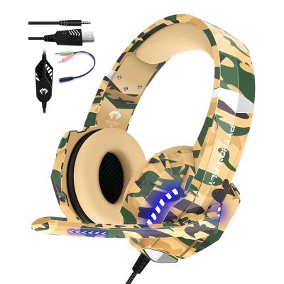 China Surround 7.1 Headsets de jogos personalizados com fio HiFi Over Ear Headphones Para PC Xbox à venda