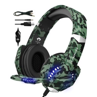 China 7.1 Gamer Wired PC Gaming Headphones With Mic Light Up For Xbox One Volume Control for sale