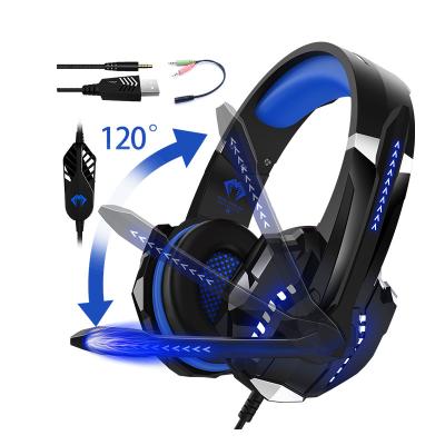 China IPX3 Waterproof USB Wired Gaming Headphones , Wired Stereo Gaming Headset For PC Gaming for sale