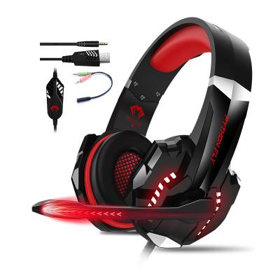 China Amostra Grtis G9000 PRO Wired Gaming Headset with LED Light Microphone 40mm Driver for sale