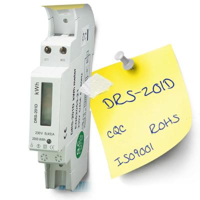 China One Module 5 Din 230VAC Rail Single Phase KWH Static Meter DRS-201D (45A) for sale