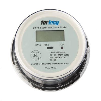 China Good Quality Single Phase Electronic Energy Meter Digital Round Socket 124.6mm Height x 176.2mm Diameter for sale