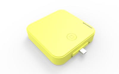 China Portable Mini USB Power Bank , Yellow External Power Bank 2200mAh for sale