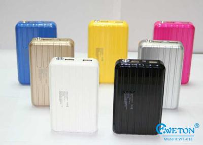 China Rectangle White  Dual USB Power Bank 15000mAh , High Capacity Li-ion Power Bank for sale