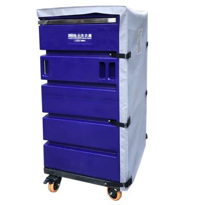 China Universal Heavy Duty Commercial Plastic Hotel Laundry ODM 650L Hospital Trolley Canvas Cart With Wheels for sale