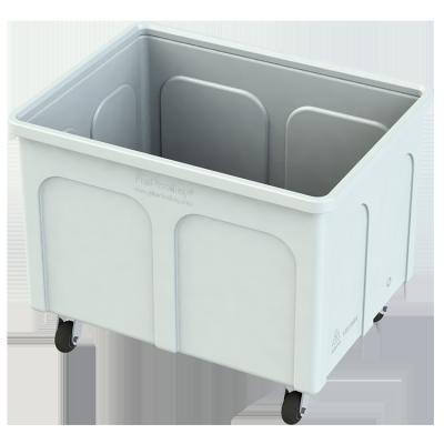 China Durable Wet Dry 400L HDPE Laundry Carts Plastic Bulk Soiled Linen Cart For Hotel Hospital Laundry for sale