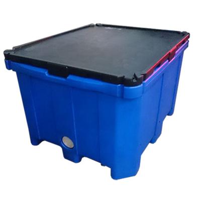 China Large 530L Waterproof Plastic Insulated Fish Storage Ice Cooler Box For Seafood Transport for sale