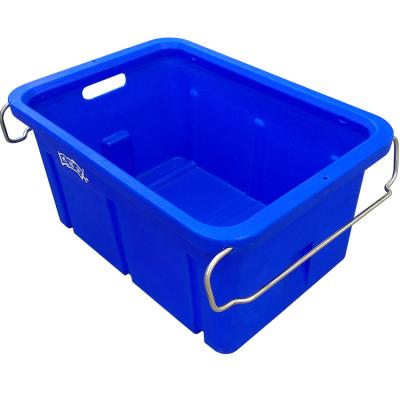 China Solid Durable Logistics Crate Box HDPE Plastic Stackable Transport Crate With Handle for sale