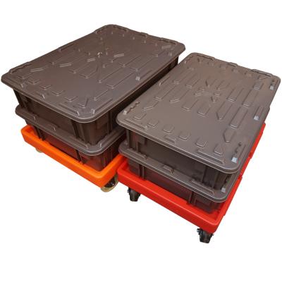 China Durable 28L Plastic Crate Bread Tray Stackable Transport Crate For Bakery for sale