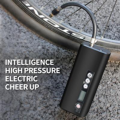 China Cars Mini Smart Air Compressor Handheld Pressure Measures Cordless Bicycle Motorcycle Car Inflator Tire Portable Rechargeable Compressor for sale