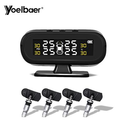 China Solar Powered Wireless Tire Pressure Monitoring System TPMS Real Time Tire Detection Monitoring 4 External Sensors YB069 for sale