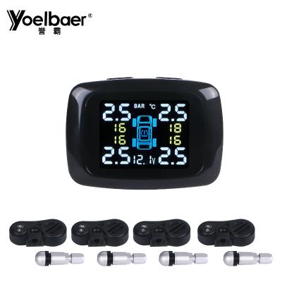 China Universal Wireless Cigarette Lighter TPMS Car Tire Pressure Monitoring System 4 Wheel Tires Internal Sensor YBE68 for sale