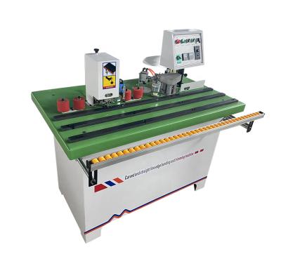 China 50mm automatic double edge veneer edge bander tape dark edging automatic side gluing machine for sale