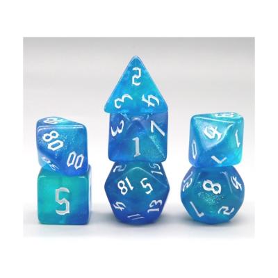 China 7 Pcs Per Set HS Die Cut Acylic Polyhedron Die Set DND RPG Die Cut For Dungeons And Dragons for sale