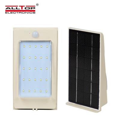 China Hot Selling Outdoor Yard Wall Mounted Housing 3w All In One Solar Powered Led Wall Light for sale