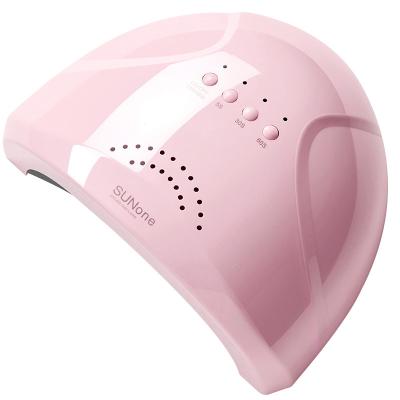 China Wholesale Quick Drying 48W Timing Spot LCD Nail Lamp UV Gel Nail Lamp Mini Nail Dryer 30pcs Led Pink Nail Lamp for sale