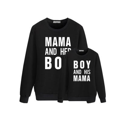 China Mommy and me QUICK DRY boy 2021 fashion women pullover letter crew neck sweatshirt for sale