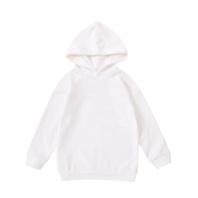 China 2021 New Girls Pure White Woven Children's Breathable Hooded Stretch Sweater Long Sleeve Dress for sale