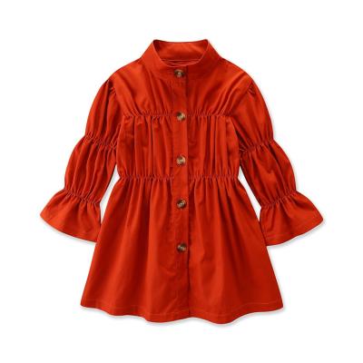 China 2021 Spring Washable Red Girls Christmas Custom Baby Kids Baby Princess Dress Elastic Long Sleeve Dresses for sale