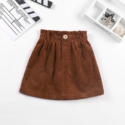 China Girl Corduroy Skirt Kids Toddler Baby Solid Dress Anti-wrinkle Fashion Spring Autumn Children A Line for sale