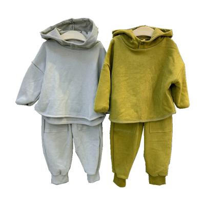 China Custom Polyester / Cotton 2022 Baby Autumn Kids Sports Pullover Casual Workout Pants Set Kids Boy Clothes Wear Equipment for sale