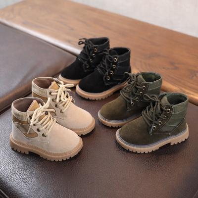 China Wholesale Baby Boy Lit Chelsea Boot Children's Martin Shoes Autumn Winter Shiinotic Plush Newborn for sale