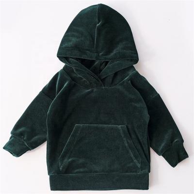 China 2021 Autumn Winter Children Clothes Long Sleeve Velvet Children Girl Pullover Hooded Sweatshirt Fashion Anti-wrinkle for sale