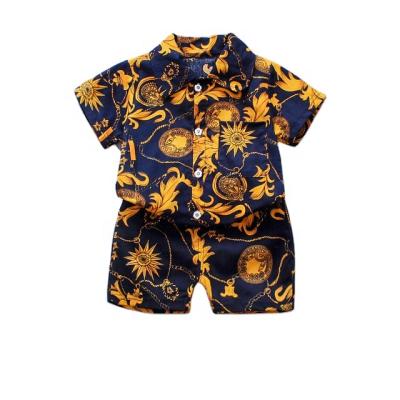 China Cotton Short Boys' Leisure Time Summer Children's Sleeve Shorts Set Southeast Asian Shorts Sleeve Pop for sale