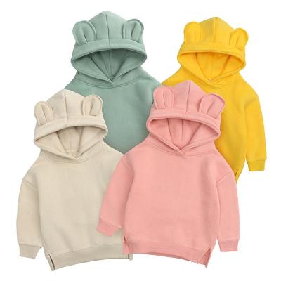 China Wholesale Anti-Shrink Toddler Baby Clothes Solid Casual Brae Sweatshirt Little Girl Winter Hoodies for sale