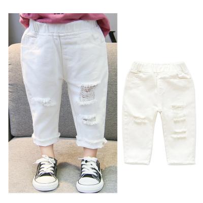 China Autumn Children Wear Fringe Hole Spring Breathable Drop Shipping Boy Kids Jeans Baby Denim Pants for sale